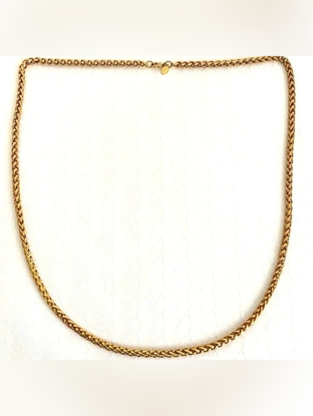 Premier Design Vintage Necklace Gold Tone Wheat Style Chain Elegant
